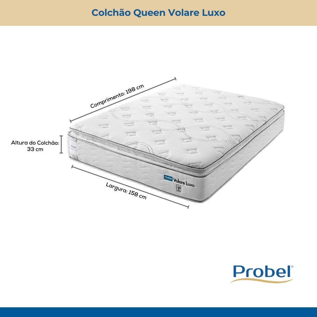 Colchão Queen Mola Probel Volare Luxo (158x198x33cm) - Imagem 7