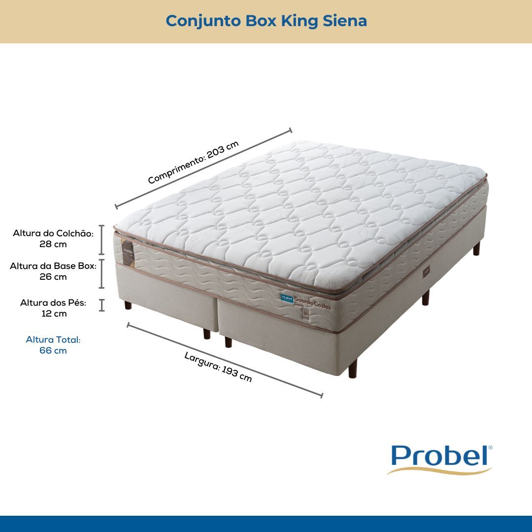 Conjunto Box King Mola Probel Siena (193x203x54cm) - Imagem 7