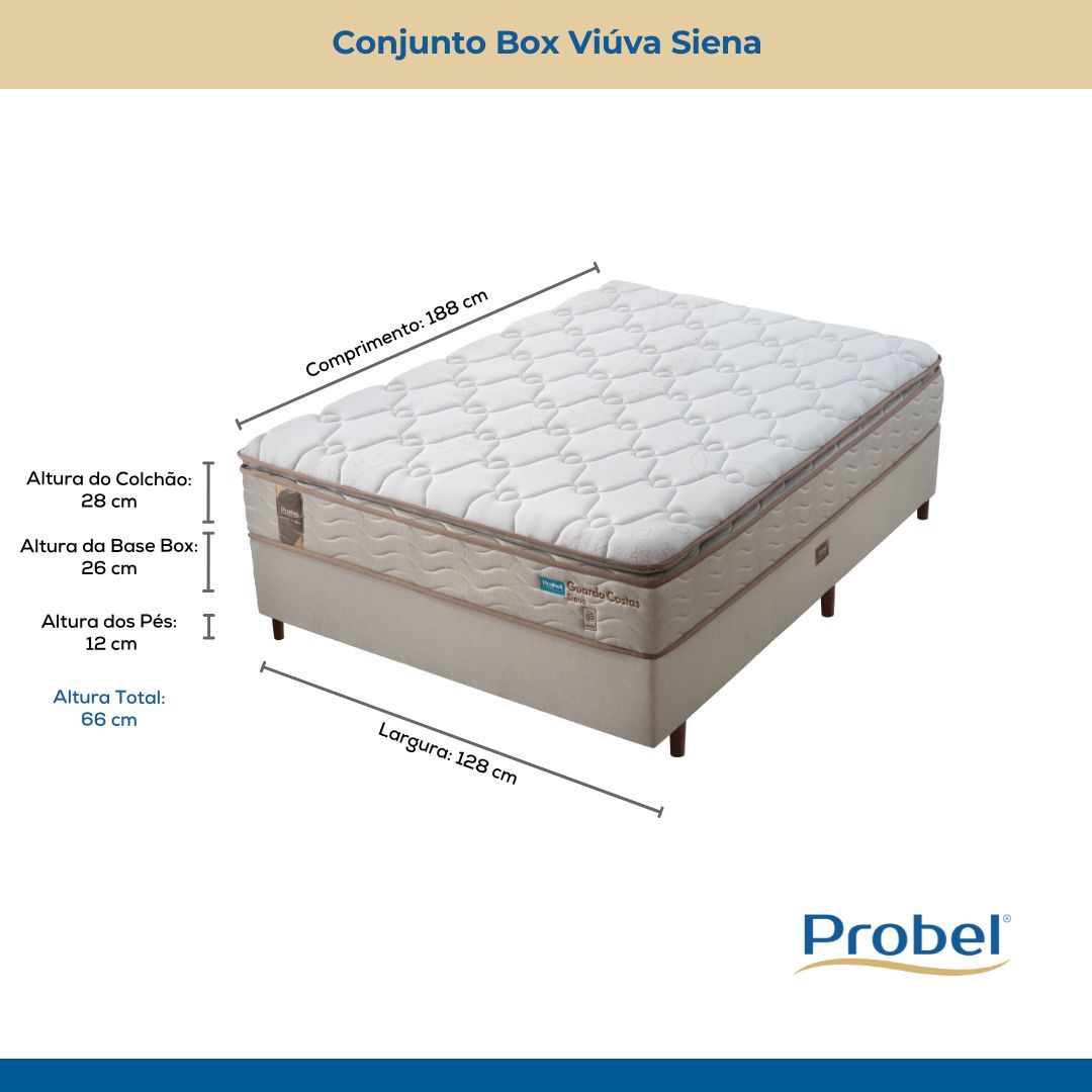 Conjunto Box Viúva Mola Probel Siena (128x188x54cm) - Imagem 7