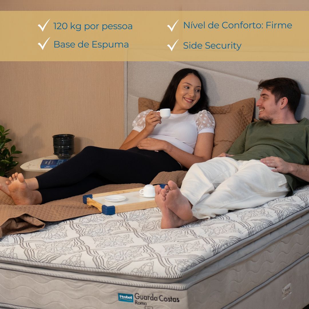 Conjunto Box Solteiro Mola Probel Roma (88x188x56cm) - Imagem 3