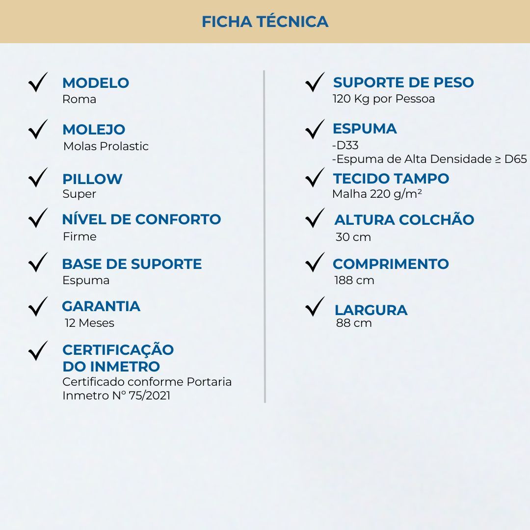 Conjunto Box Solteiro Mola Probel Roma (88x188x56cm) - Imagem 6