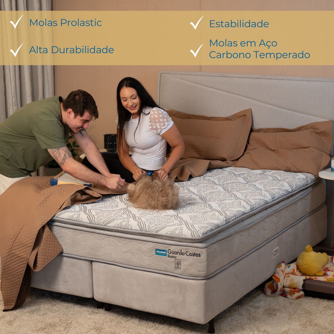Conjunto Box Casal Mola Probel Roma (138x188x56cm) - Imagem 2