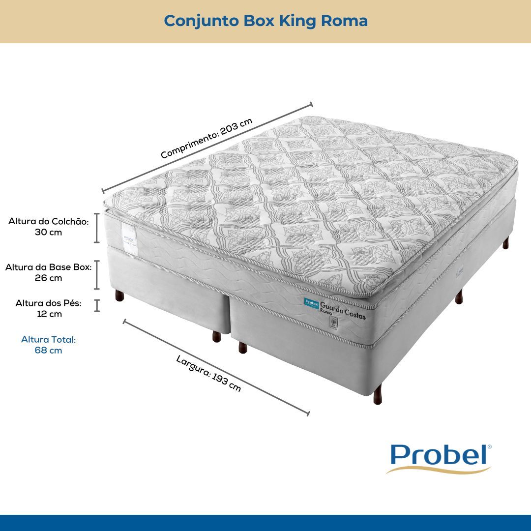 Conjunto Box King Mola Probel Roma (193x203x56cm) - Imagem 7