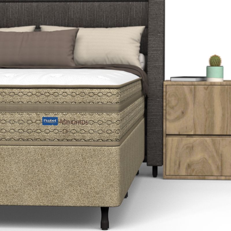 Conjunto Box Solteiro Mola Ensacada Probel Máximus Plus Branco - Imagem 6