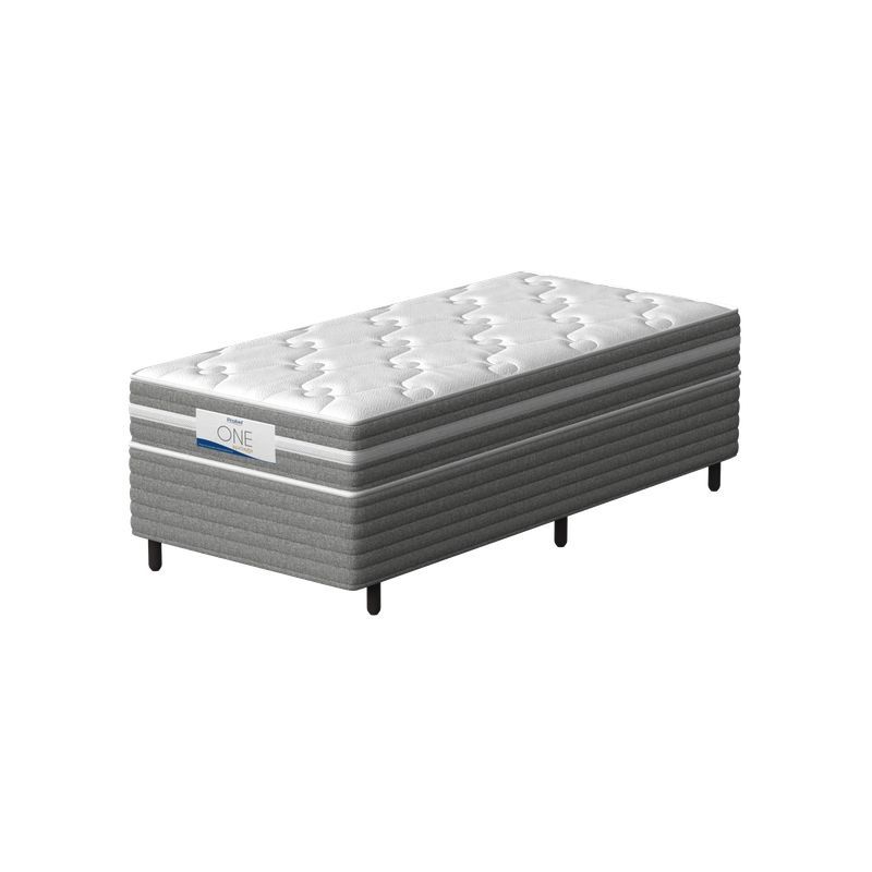 Conjunto Box Solteiro Mola Ensacada Probel One Springs Branco