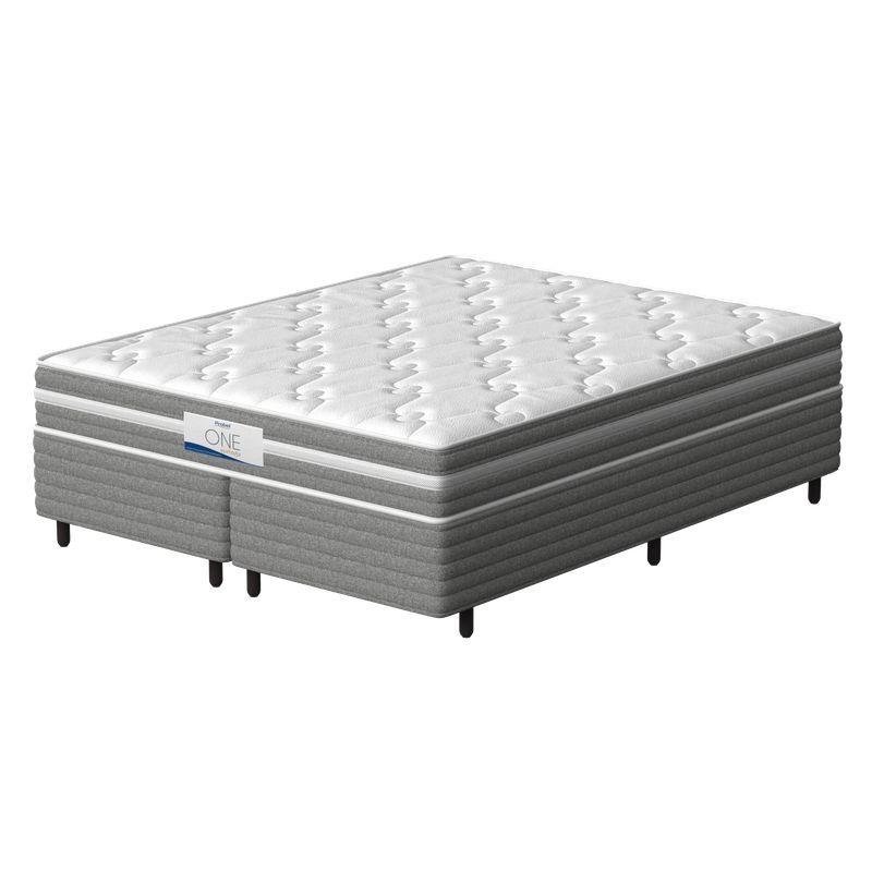Conjunto Box Queen Mola Ensacada Probel One Springs Branco