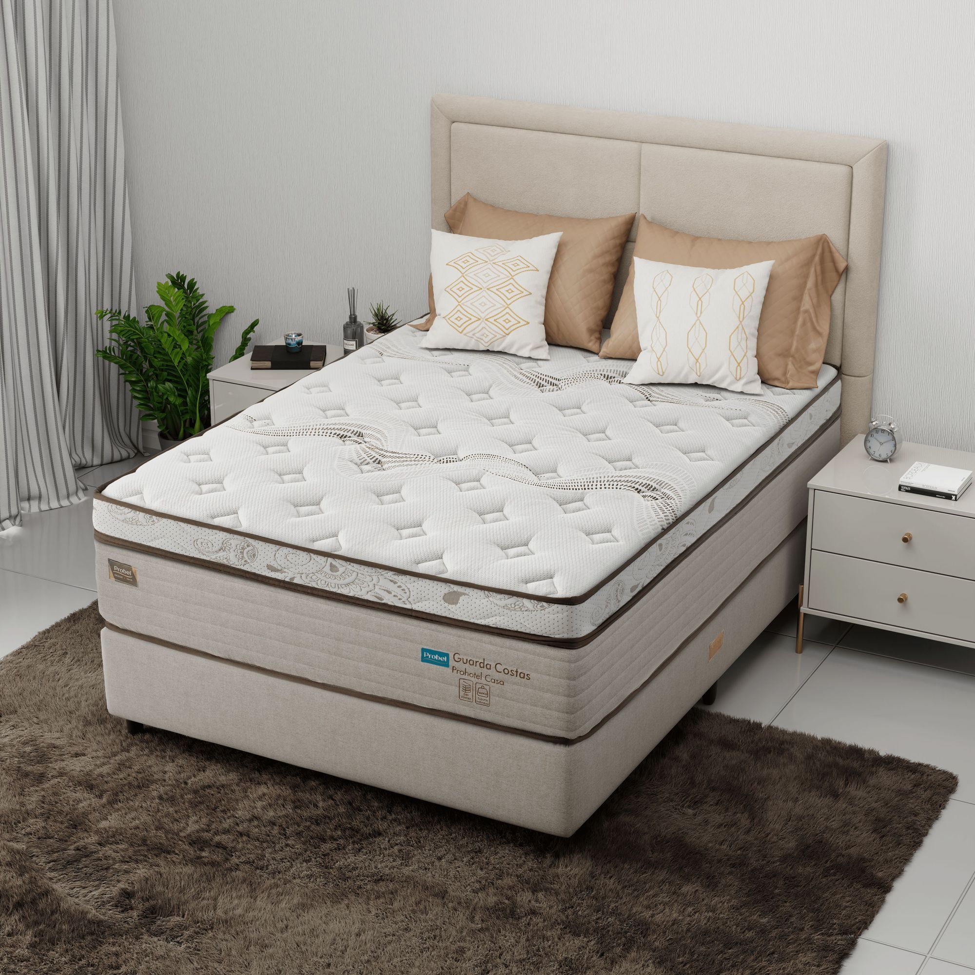 Conjunto Box Viúva Mola Probel Prohotel Casa (128x188x66cm) - Imagem 2