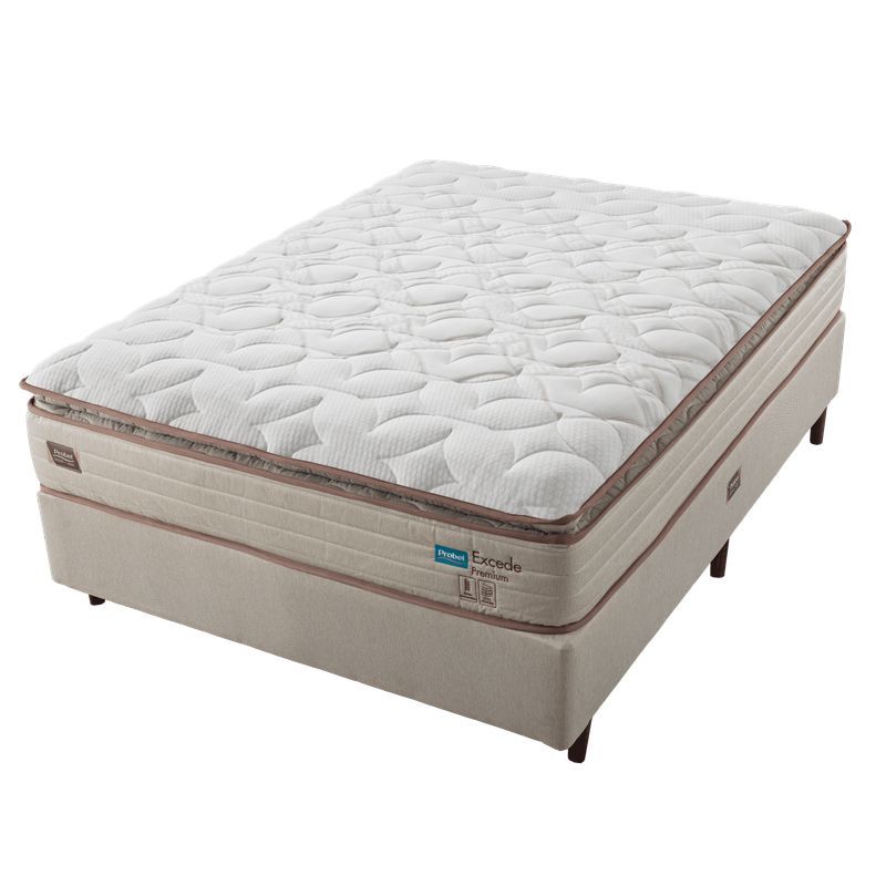 Conjunto Box Viúva Mola Ensacada Probel Excede Premium (128x188x56cm)