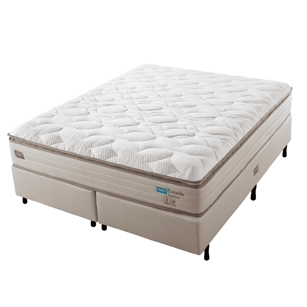 Conjunto Box Queen Mola Ensacada Probel Excede Premium (158x198x56cm)