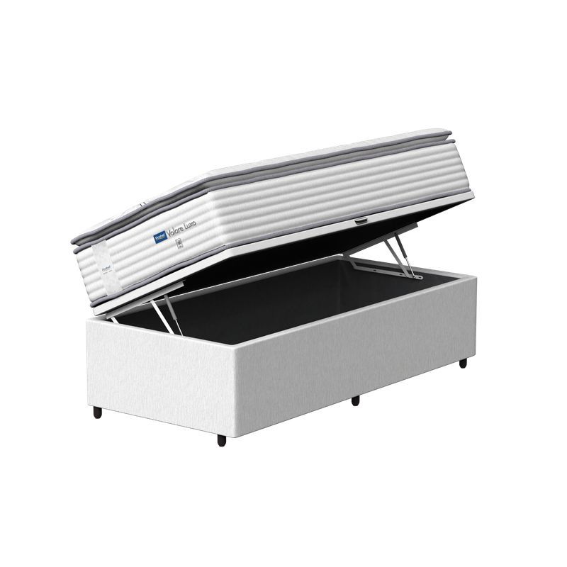 Kit Box Baú Solteiro + Colchão Mola Probel Volare Luxo