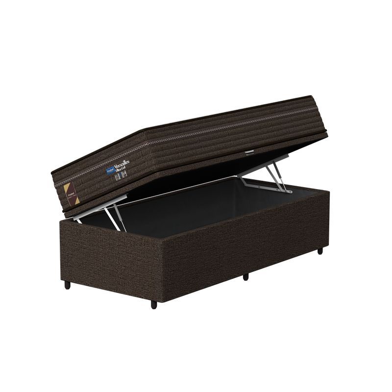 Kit Box Baú Solteiro + Colchão Mola Ensacada Probel Versailles Ultra Gel