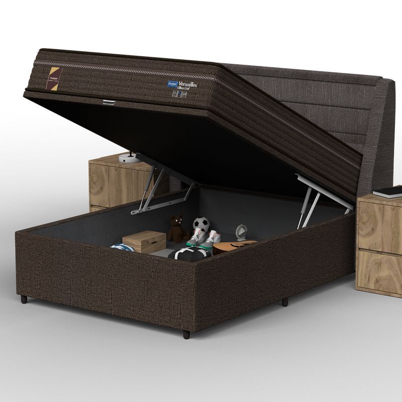 Kit Box Baú Viúva + Colchão Mola Ensacada Probel Versailles Ultra Gel - Imagem 3