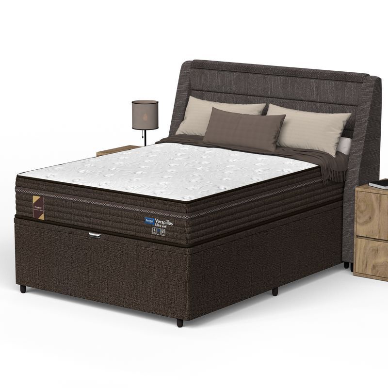 Kit Box Baú Viúva + Colchão Mola Ensacada Probel Versailles Ultra Gel - Imagem 4