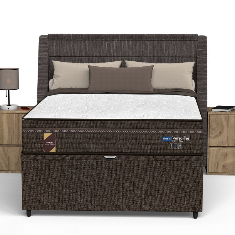 Kit Box Baú Viúva + Colchão Mola Ensacada Probel Versailles Ultra Gel - Imagem 5