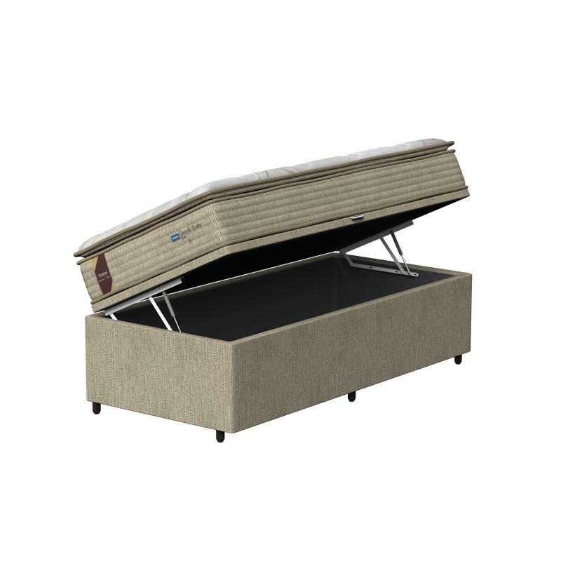 Kit Box Baú Solteiro + Colchão Mola Probel Siena