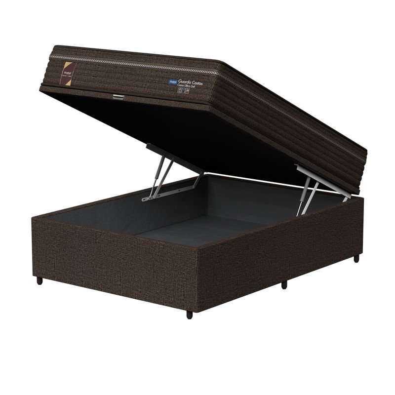 Kit Box Baú Casal + Colchão Mola Ensacada Probel Cairo Ultra Gel