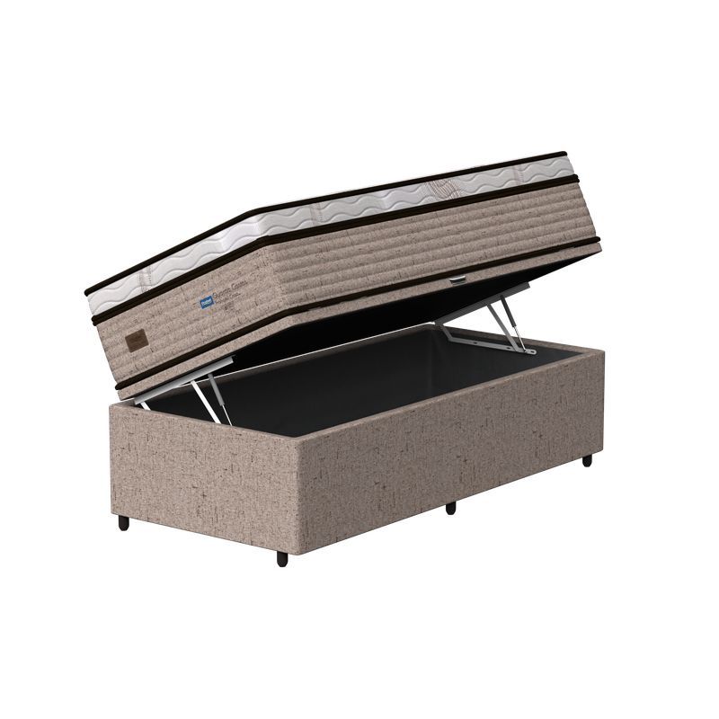 Kit Box Baú Solteiro + Colchão Mola Probel Prohotel Casa