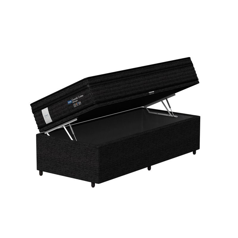 Kit Box Baú Solteiro + Colchão Mola Ensacada Probel Munique