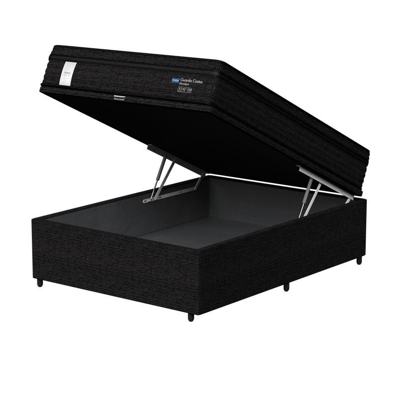 Kit Box Baú Casal + Colchão Mola Ensacada Probel Munique