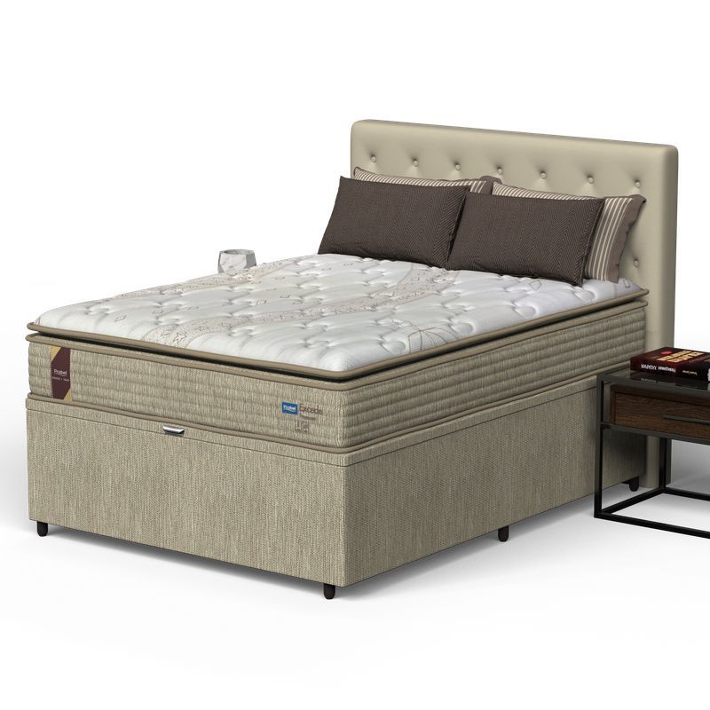 Kit Box Baú Viúva + Colchão Mola Ensacada Probel Excede Premium - Imagem 4