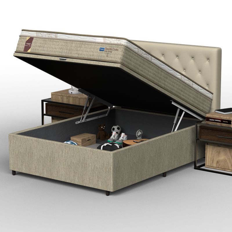 Kit Box Baú Viúva + Colchão Mola Ensacada Probel Turim Springs - Imagem 3