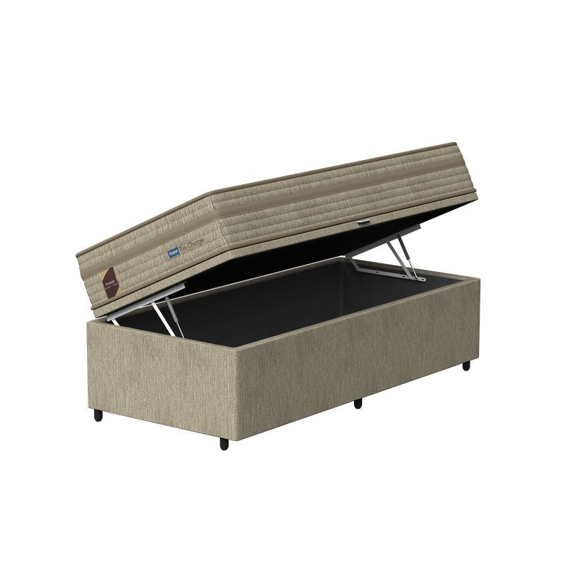 Kit Box Baú Solteiro + Colchão Mola Probel Pró Charge