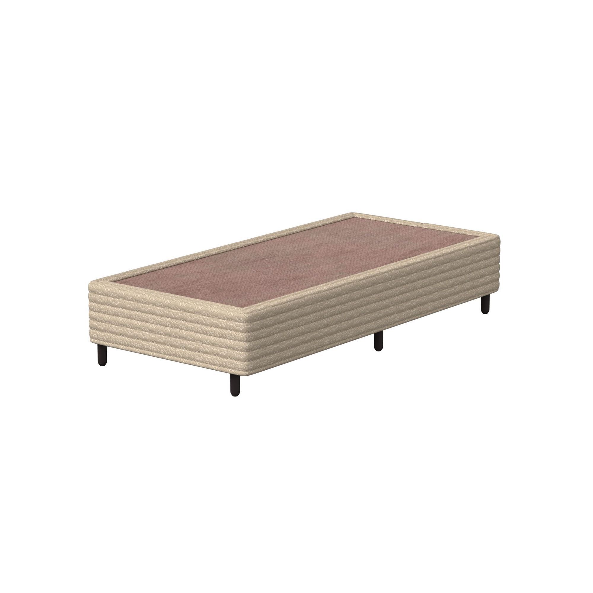 Base Box Solteirão Probel Luxo Bege (100x200x26cm)