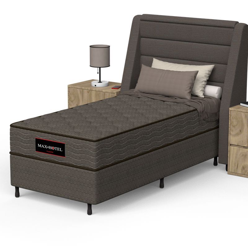 Conjunto Box Solteirão Mola Ensacada Prodormir Max Hotel Essential Springs (90x200x49cm) - Imagem 2