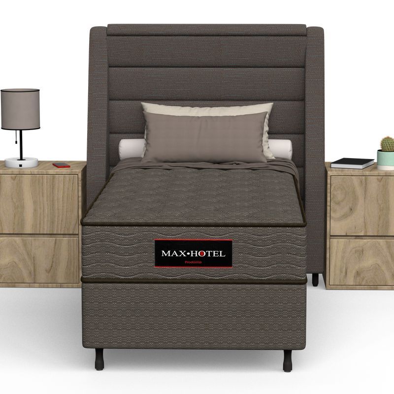 Conjunto Box Solteirão Mola Ensacada Prodormir Max Hotel Essential Springs (90x200x49cm) - Imagem 3