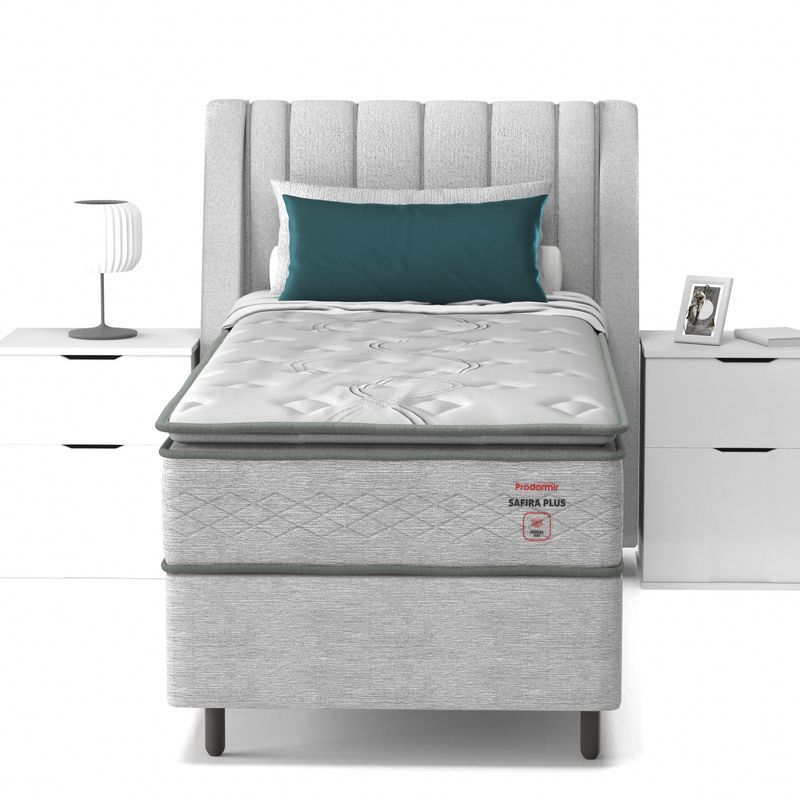 Conjunto Box Solteirão Mola Prodormir Safira Plus New (100x200x58cm) - Imagem 3