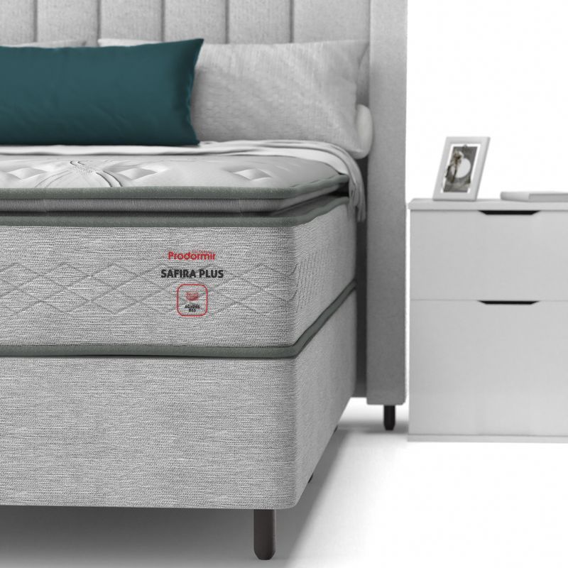Conjunto Box Solteirão Mola Prodormir Safira Plus New (100x200x58cm) - Imagem 6