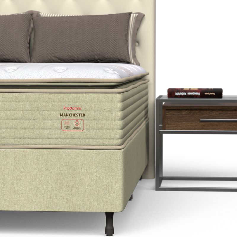 Conjunto Box Solteirão Mola Prodormir Manchester (100x200x59cm) - Imagem 6