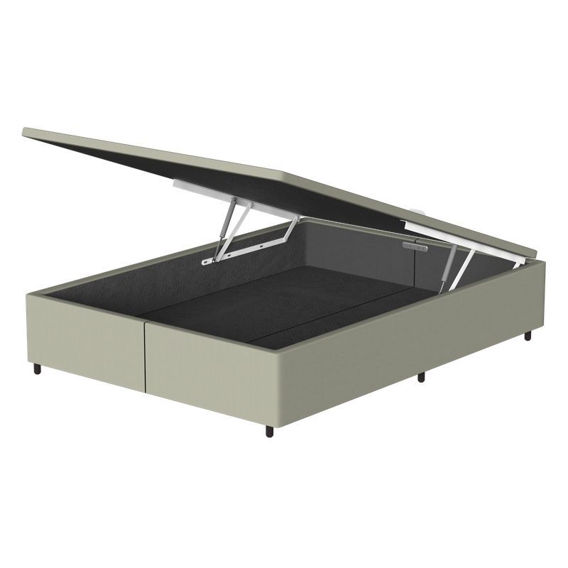 Box Baú Queen Bipartido Probel Luxo Suede