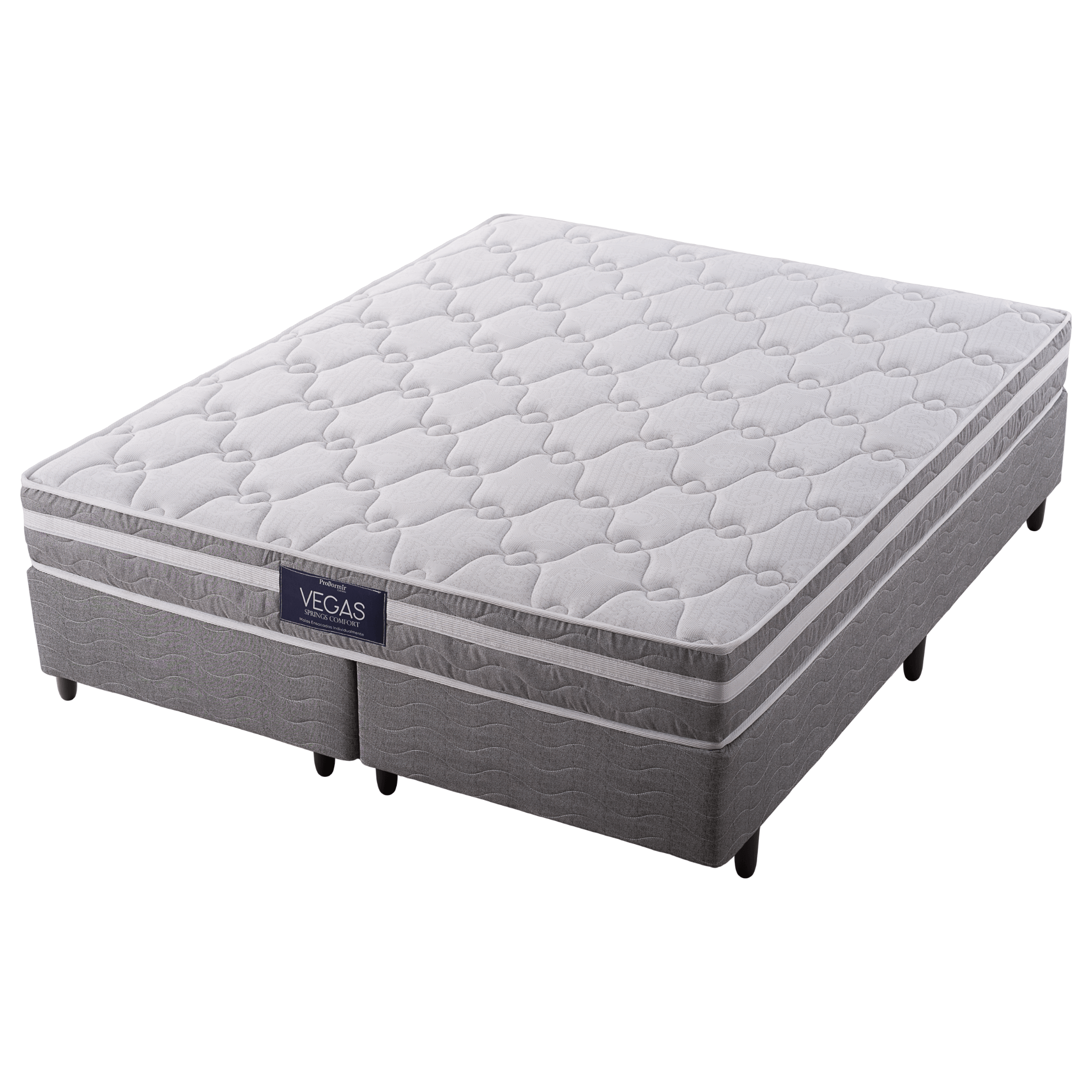 Conjunto Box Queen Mola Ensacada Prodormir Vegas Comfort (158x198x46cm)