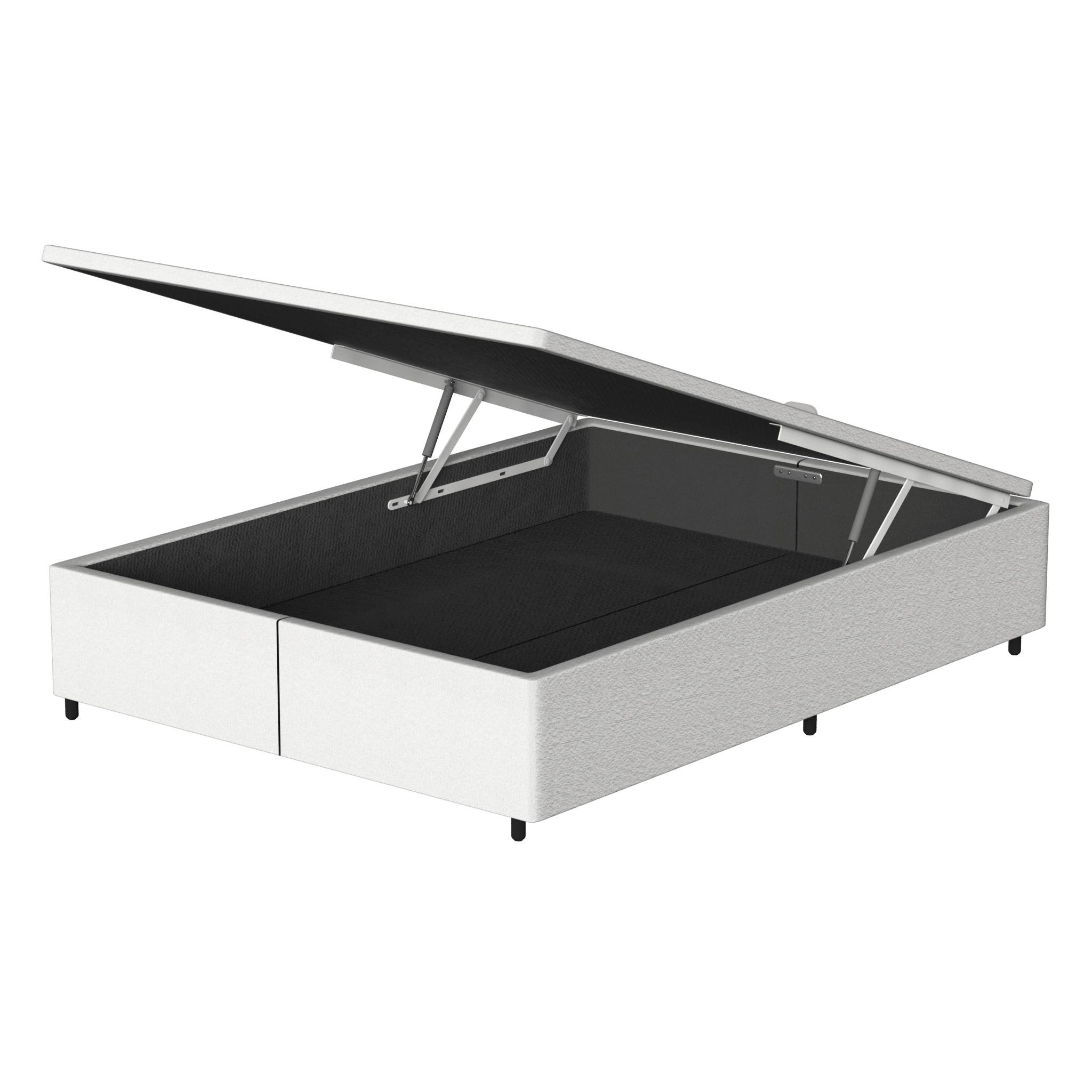 Box Baú King Bipartido Probel Luxo Tela (193x203x40cm)
